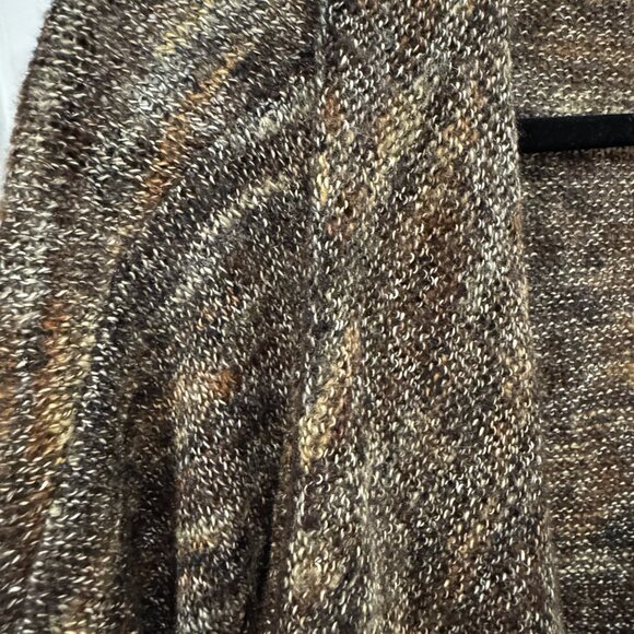 ANA Short-Sleeve Waterfall Cardigan Brown GUC - Picture 4 of 7